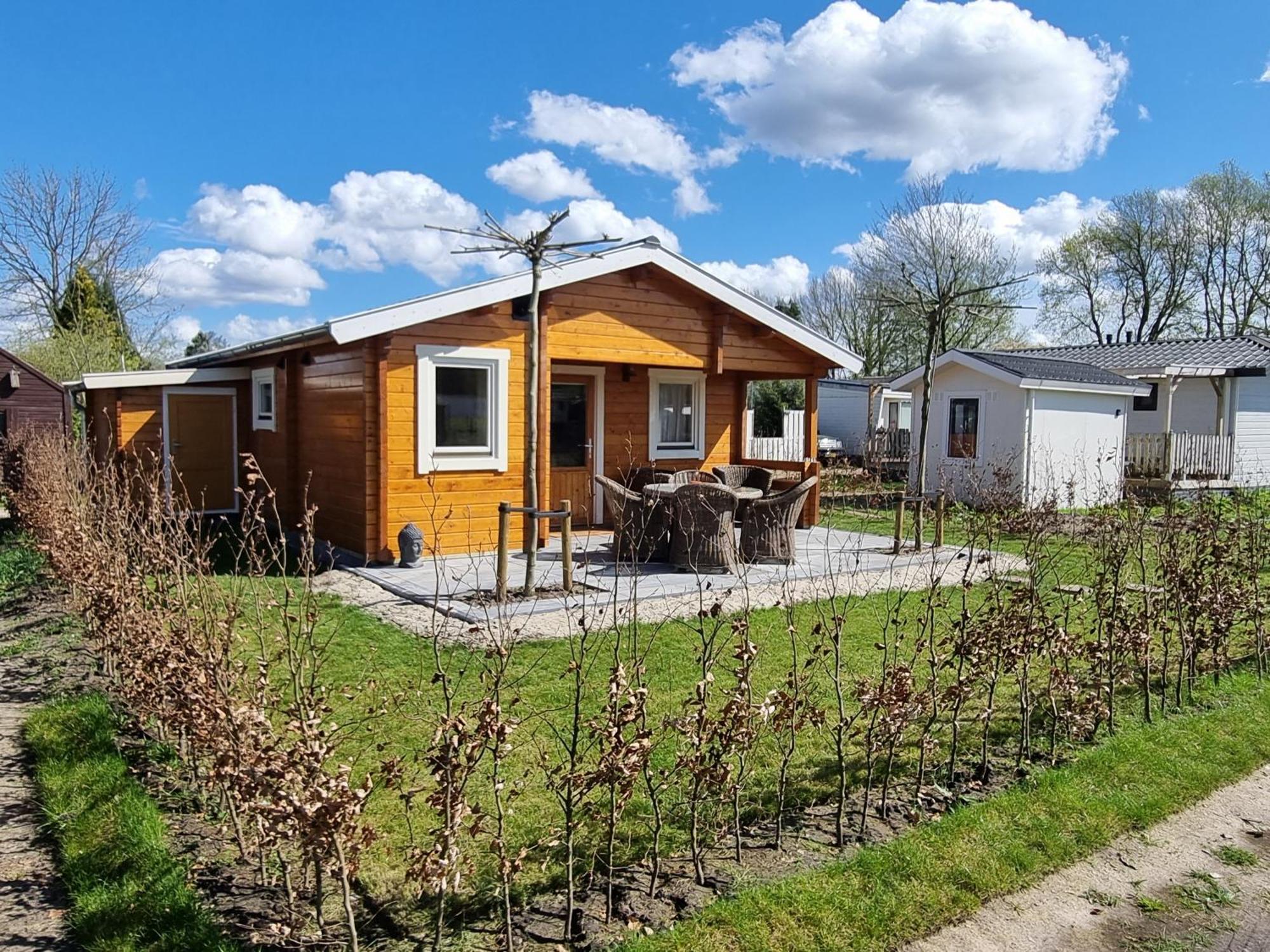 Nieuw - Luxe Blokhut Chalet In Bosrijke Omgeving Anloo Exteriör bild